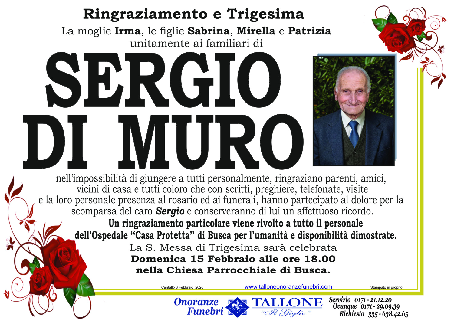<br />
<b>Warning</b>:  Undefined variable $info in <b>/home/tallone/public_html/ringraziamenti.php</b> on line <b>68</b><br />
Sergio Di Muro